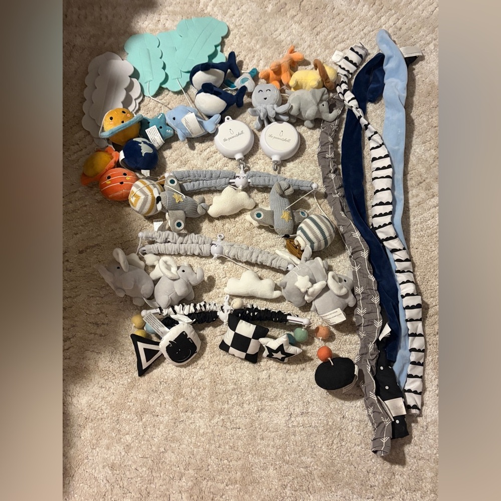 Lot Of  Peanutshell Mobiles for Baby Boys & Girls- Solar System, Animals, Etc